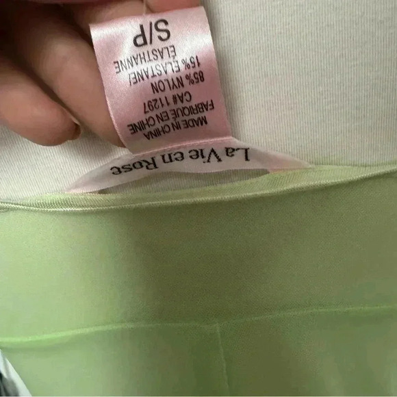 La vie en rose y2k  neon green slip chemise S - Picture 5 of 5